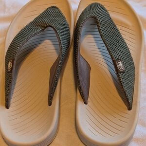 Hey Dude Milo Flip Flops Size Women's 10 Men's 8 Sage